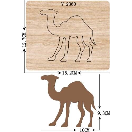 New camel wooden dies cutting dies for scrapbooking Multiple sizes V-2360
