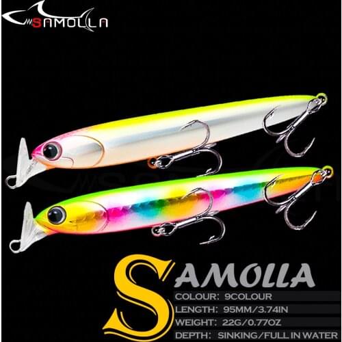 Fishing Goods Lure Minoow Sinking Hard Bait Weights 22G 9.5Cm Mino Pencil Wobblers Trolling Baits For Pesca Full Water Pike Fish