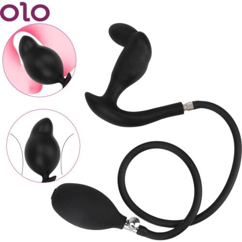 Butt Plug Adult Sex Toys Dildo Pump Prostate Massage Anus Extender Dilatador Silicone Inflatable Anal Plug Super Big