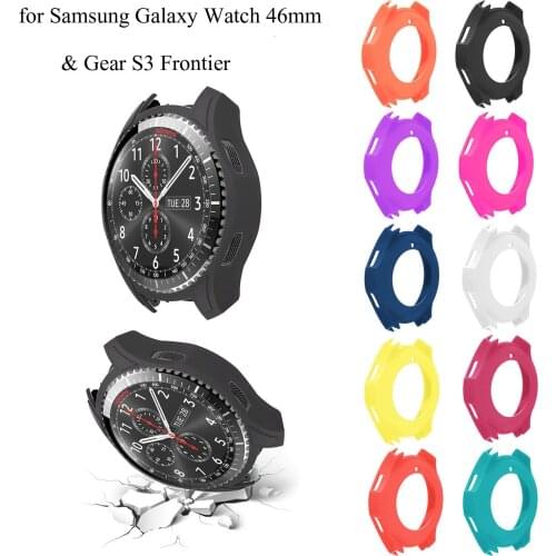 Silicone Cover for Samsung Galaxy Gear S3 Frontier Case Soft Rubber Protective Cover for Samsung Galaxy Watch 46mm Case