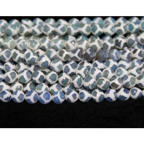 10mm Blue Mystical Necklace Spherical Beads 15.5" Tibetan Ball Dzi Beads Loose Gems Stone Beads Tibetan Gate Beads