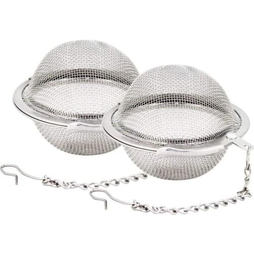 High Quality 45mm 50mm 65mm 70mm 75mm Stainless Steel Ball Tea Infuser Filter Diffuser Tea Strainer