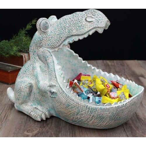 MODERN SIMPLE DINOSAUR STORAGE BOX STATUE ANIMALS FIGURINE ART SCULPTURE RESIN ART&CRAFT HOME DECORATION ACCESSORIES R745