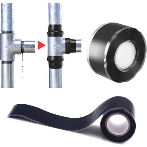 1.5m x 2.5cm Super Strong Fiber Silicone Waterproof Tape Performance Repair Tape Self-adhesive Stop Leaks Seal Repair Tape