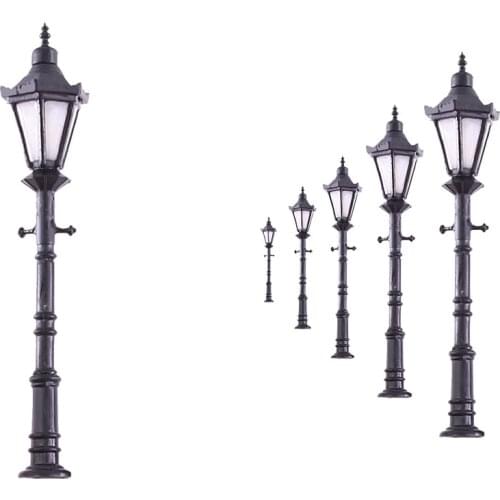 Railway Train Lamp Garden Lamppost 3v Led Street Light Model Sand Table Architecture Building Landscape 1:75-1:200 Scale 3pcs