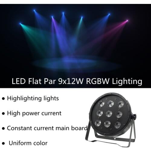 9x12W RGBW 4 in 1 LED Par Light 9 * 12w Par led DMX512 Control DJ Professional Stage Equipment Use Scenes Parties KTV Bars Re
