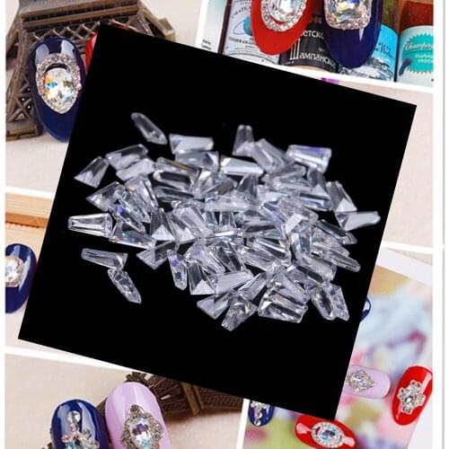 Trapezoid Micro Crystal Stones Crystal Zircon Fashion Shiny Mini Nail Art Rhinestones Glue On DIY Decorations