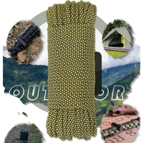 9 Stand Cores Climbing Rope Assorted Color Well-knit Multicolor Outdoor Survival Cord Lanyard Camping Clothesline for Outdoor