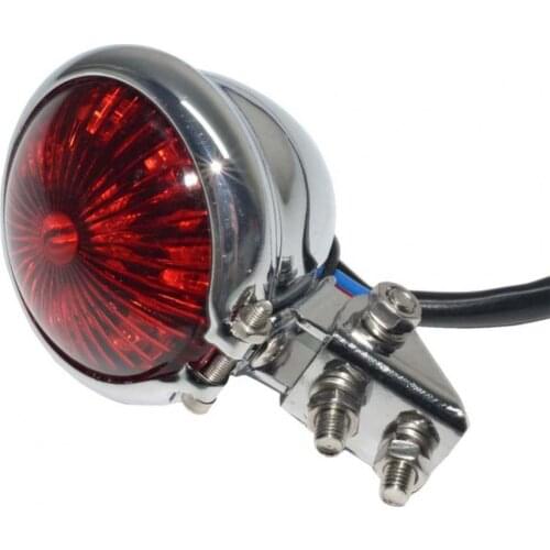 Rear Tail Light High Brightness Small Round Retro Motorcycle LED Brake Tail Signal Light