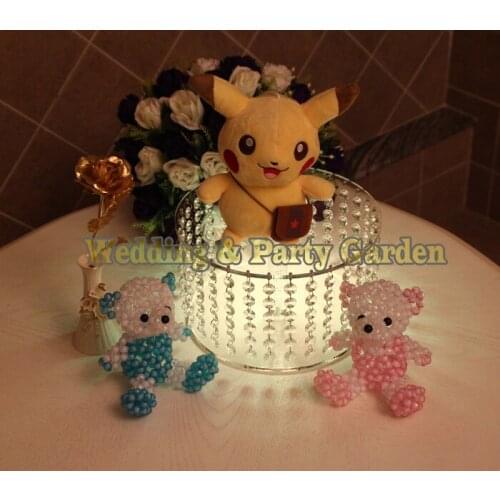 1 Tier Crystal transparent acrylic Cake Stand wedding party Cake prop wedding centerpiece D20*H15