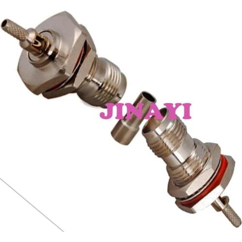 10pcs RF Connector TNC female Jack bulkhead Crimp with O-ring Adapter RG178 LMR100 RG316 RG174 cable