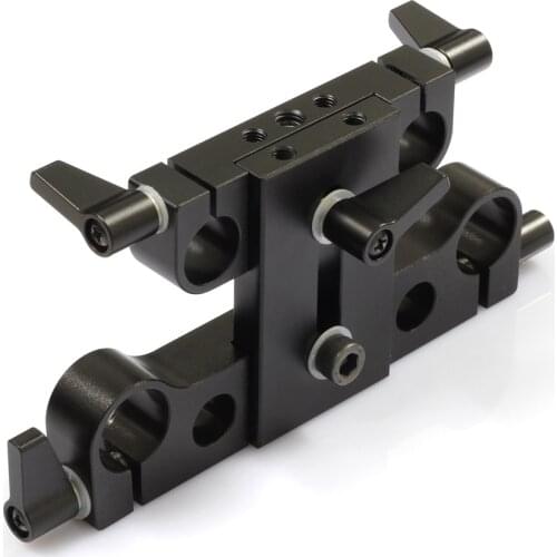 15mm to 19mm Rod Rail Bridge Rising Adapter Changeover Converter fr Film Camera Rig Support System Matte Box Follow Focus Tripod