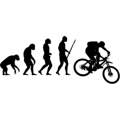 17CM*6.8CM Fashion The Development Of Bicycles Car Sticker Vinyl Black/Silver S9-0219