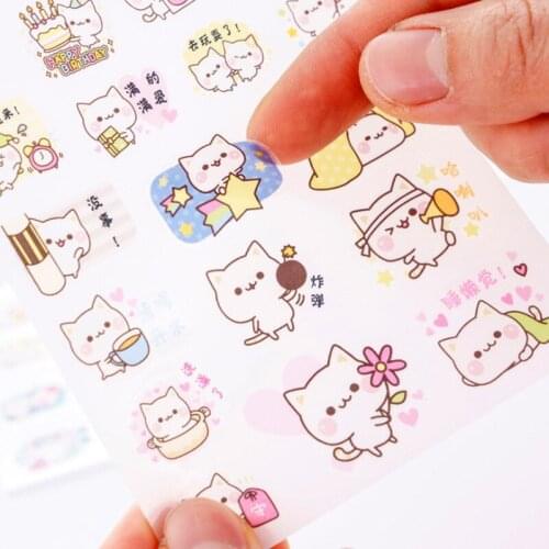 20packs Cartoon animal cat life paper sticker diy decoration pet sticker for album scrapbooking kawaii stationery sticker labels
