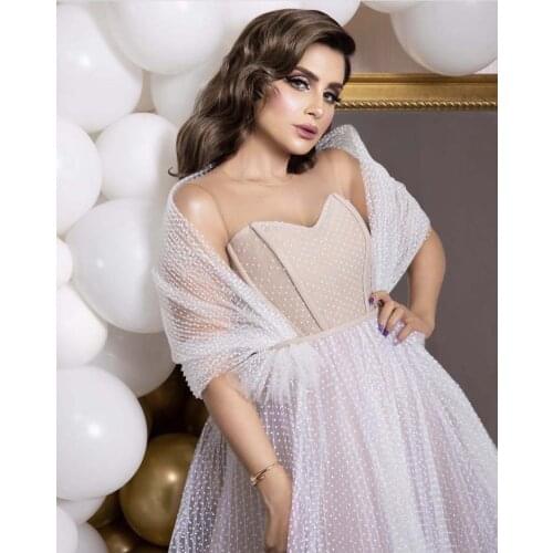 2020 Simple but Elegant Off the Shoulder Sweetheart Sleeveless A Line Prom Dresses with Scarf