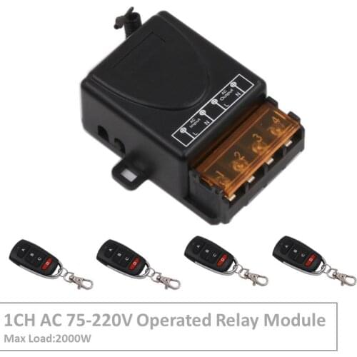 433MHz Wireless Universal Remote Control AC220V 30A 1CH rf Relay Receiver and Transmitter for LED light/Motor/Pump/Farm/Wireless