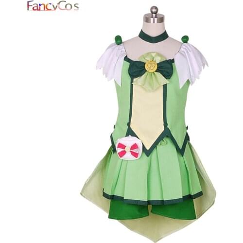 Anime Glitter Force Smile PreCure! Midorikawa Nao Glitter Spring Cure March Dress Cosplay Costumes Halloween Costumes for Women