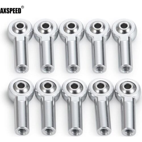 AXSPEED 1/10/20Pcs M4 Metal Aluminum Ball Joint Head Push Rod Ends Linkage Connector for 1/10 Axial SCX10 90046 RC Crawler Car