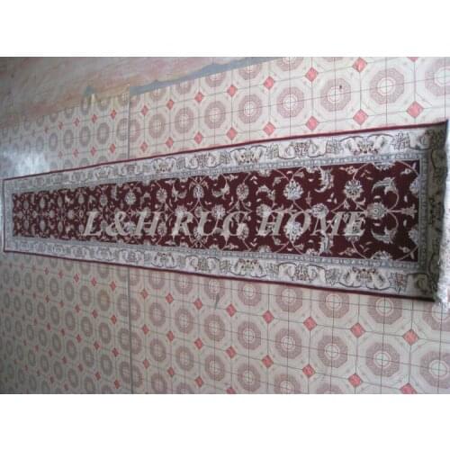 Free shipping 2.25'x12' 160 Line persian woolen carpet , hand knotted persian runner Oriental handmade Persian Rug