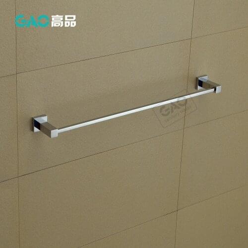 Free Shipping Single Towel Bar,Towel Holder,Solid Brass Made,Chrome Finish, Bathroom Accessories Square Towel Bar 60CM Length