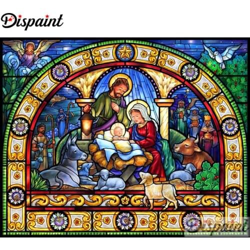 Dispaint Full Square/Round Drill 5D DIY Diamond Painting "Religious Jesus" Embroidery Cross Stitch 3D Home Decor A12183