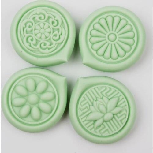 DIY Fruit moon cake mold Lotus flower petals orange pattern round shape silicone mold Fondant cake mold handmade soap mold