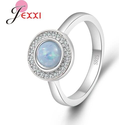 Elegant Opal Rings 925 Sterling Silver Gorgeous Trendy Gift For Lover/Girlfriend/Mother Top Sale Dance Party Jewelry