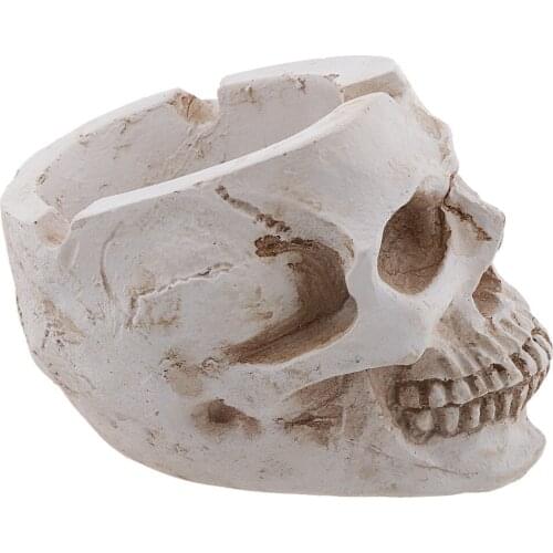 Skull Ashtray Ash Container Creative Sculpture Figurine Ornament