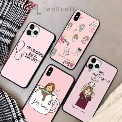Spain Cartoon Medicine Doctor Nurse fashion Phone Cases for iPhone 11 12 pro XS MAX 8 7 6 6S Plus X 5S SE 2020 XR Soft silicone