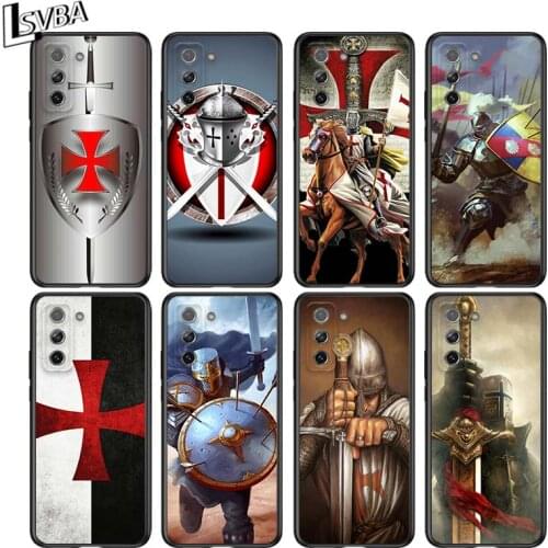 Knight Templar for Samsung Galaxy S21 Ultra Plus Note 20 10 9 8 S10 S9 S8 S7 S6 Edge Plus Black Phone Case