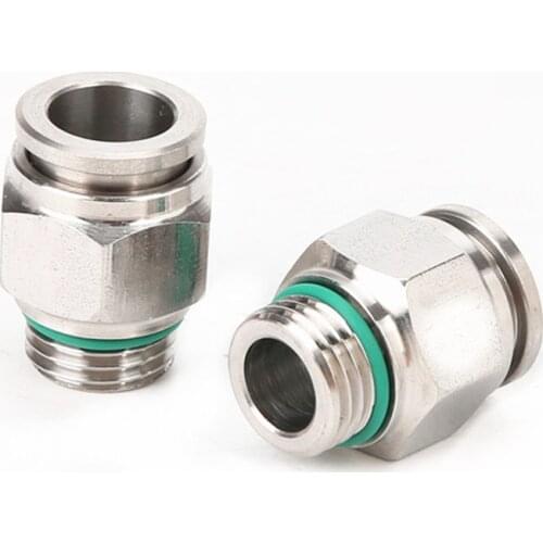M8 M10 M12 M20 Male Thread Air Pneumatic 304 Stainless Steel Push In Quick Connector Release Fitting Plumbing Gas