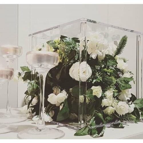 12pcs)Cheap Crystal Acrylic Cake Stands flower stand for Wedding yudao1495