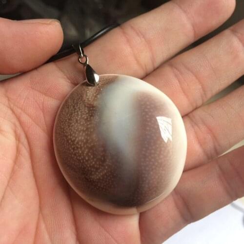 Oval shape natural shell pendant fine jewerly for woman for girl wholesale