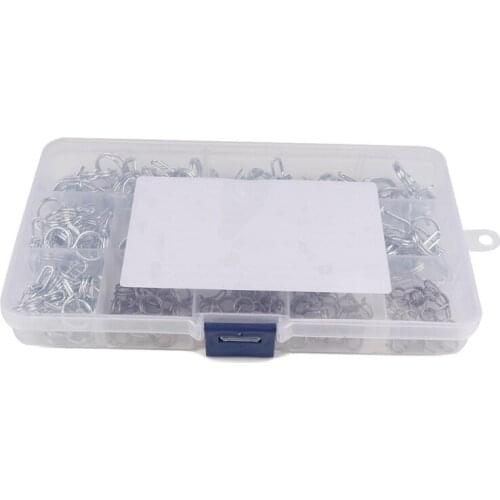 R3MD 150PCS Φ5-Φ14 Stainless Steel Worm Gear Hose Clamps, Double Wire Spring Pipe Clamp for Pipe, Tube and Fuel Line