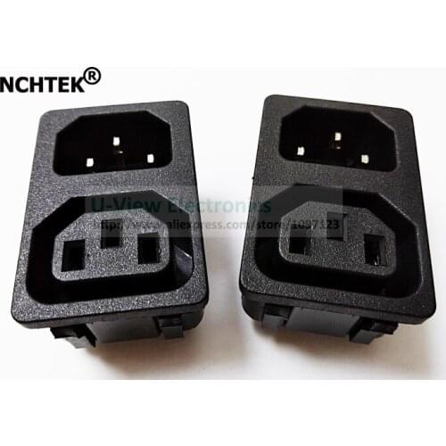 NCHTEK 10A 250V IEC 320 C14 Male & C13 Female UPS Power Outlet INLET AC Power Socket/Free DHL Shipping/200PCS
