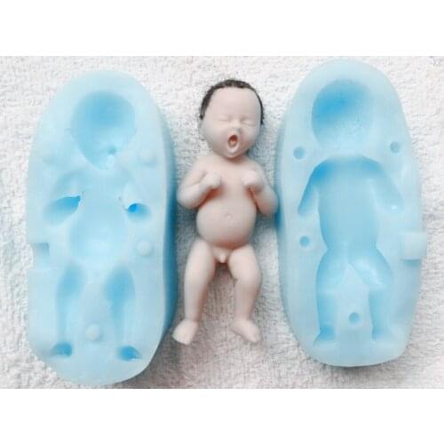 Silicone Mold DIY Craft Mold Silicone Sleeping Baby Mold Cake Mold Fondant Cake Decoration Mold No;f1870 Moulds Silicone Rubber