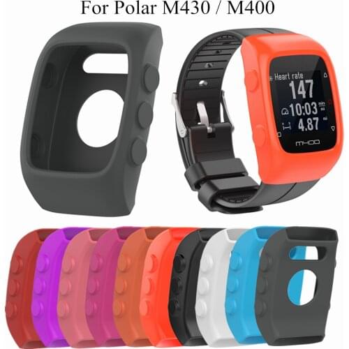 Silicone Protector Case for Polar M400 M430 Silicone Case Smart Watch Skin Protective Cover Replacement for Polar M430 M400 Case
