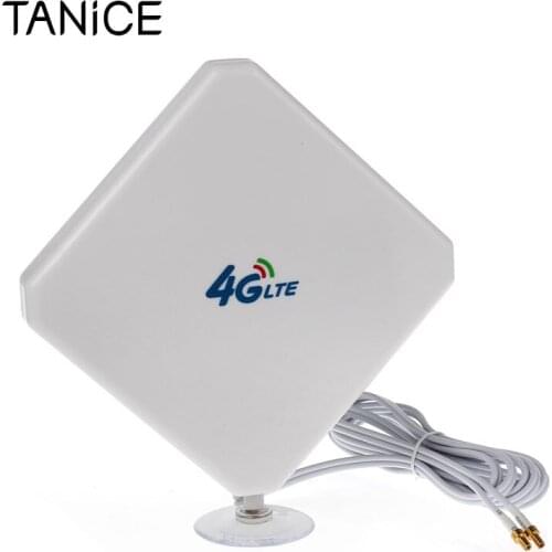 TANiCE 35dBi 4G/3G LTE TS9 Broadband Antenna Signal Amplifier for HUAWEI E398 E5375 E5786 for ZTE MF821D MF821 with Suction Cup