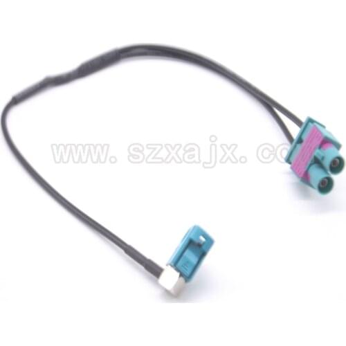 Twin Fakra male to One Fakra Female Conversion Cable Two Dual FAKRA Z male to one Fakra Radio Antenna Adapter connector for VW