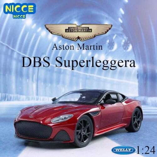 Welly Diecast 1:24 Classic Aston Martin DBS Superleggera Simulator Metal Model Car Alloy Toy Car For Children Gift Collection