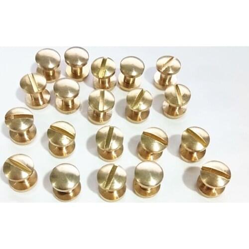 XUNZHE 10pcs 8*4*4mm/8*4*6mm/8*4*8mm metal Screw Double curved surface / belt screw / Leather tool / Dress / Luggage Accessories