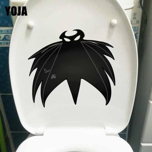 YOJA 23.6X21.1CM Fierce Black Owl Toilet Decal Living Bedroom Home Decor Wall Sticker T5-0514