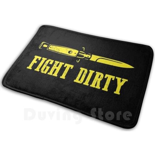 Yellow Fight Dirty Switchblade Carpet Mat Rug Cushion Soft Yellow Fight Dirty Switchblade Knife Sarcastic Edgy Pastel