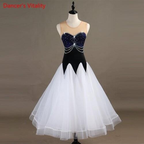 2018 New Competition Ballroom Dance Ballroom Standard Dress Women Waltz Standard sleeveless Dance Clothes