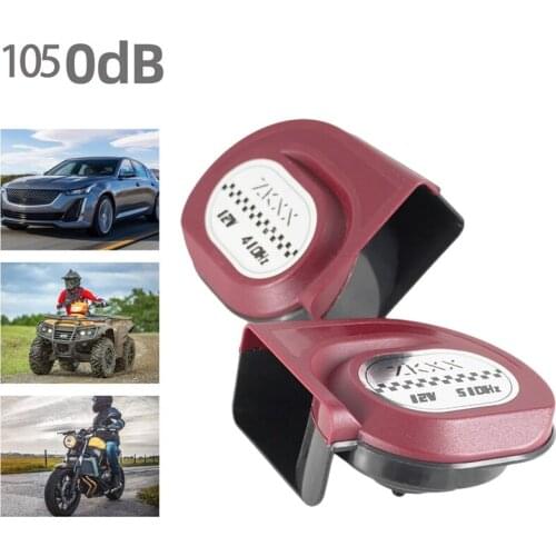 ZKXX 18 Tone 12V Echos Horns 105DB Loud Car Auto Truck Vehicle Surround Dual Snail Horn Waterproof Alarm