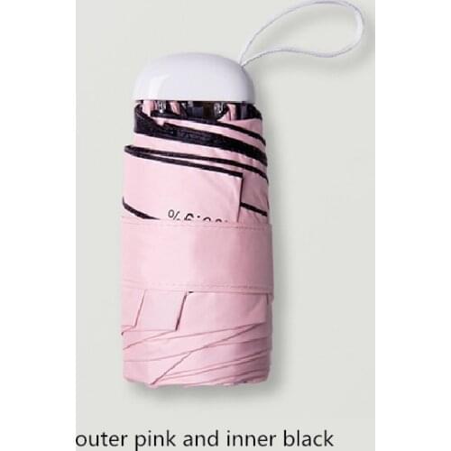 6 Folding Ultralight Sunny and Rainy Umbrella Mini Anti-UV Lightweight Portable Travel Pocket Sunscreen Umbrella Women