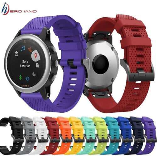 20mm Watchband Strap for Garmin Fenix 5S 6S Pro Watch Quick Release Silicone Easy Fit Wrist Band Strap For Garmin Fenix 5S Plus