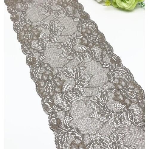 3y/lot 18.50cm Shiny Elastic Stretch Lace trim Skirt Hem Underwear Sewing Craft DIY Apparel Fabrics Lace Lingerie Bjd Shimmer