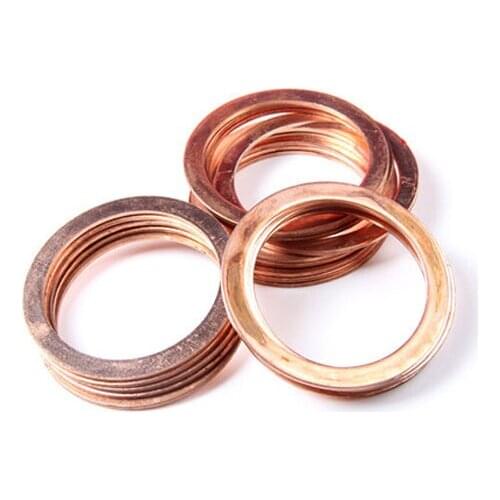 3pcs M28 Copper gasket Cu washer Sealing gasket Boat gaskets Outer diameter 33mm-42mm thickness 2/2.5mm