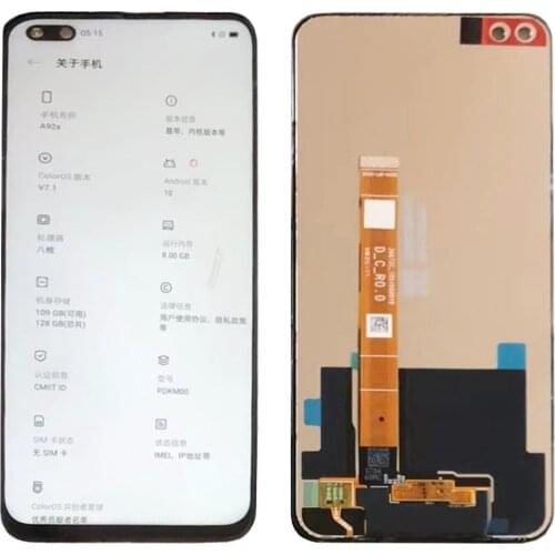 6.57 " Original A92s LCD For OPPO Realme X3 LCD DIsplay Realme 6 Pro RENO 4Z Touch Screen Panel Digitizer Assembly Replacement